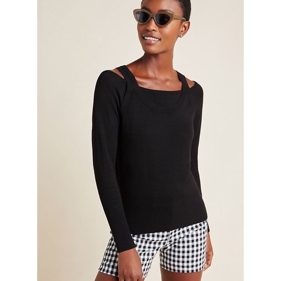 Anthropologie Sweaters - NWT! Anthropologie "Jamie Open-Shoulder Knit Top"